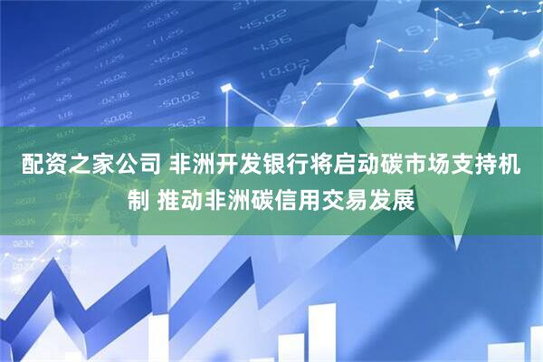 配资之家公司 非洲开发银行将启动碳市场支持机制 推动非洲碳信用交易发展