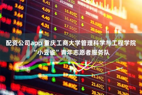 配资公司app 重庆工商大学管理科学与工程学院“小云雀”青年志愿者服务队